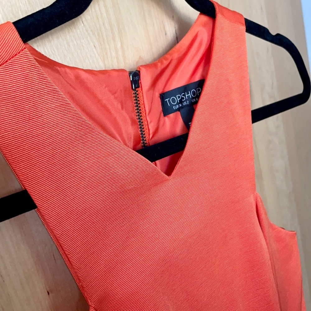 TOPSHOP Bright Orange Geometric Romper 🍊